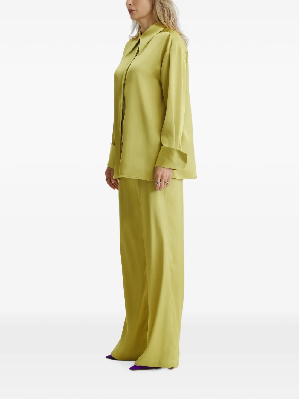 CuAnna Zijden pyjama Groen