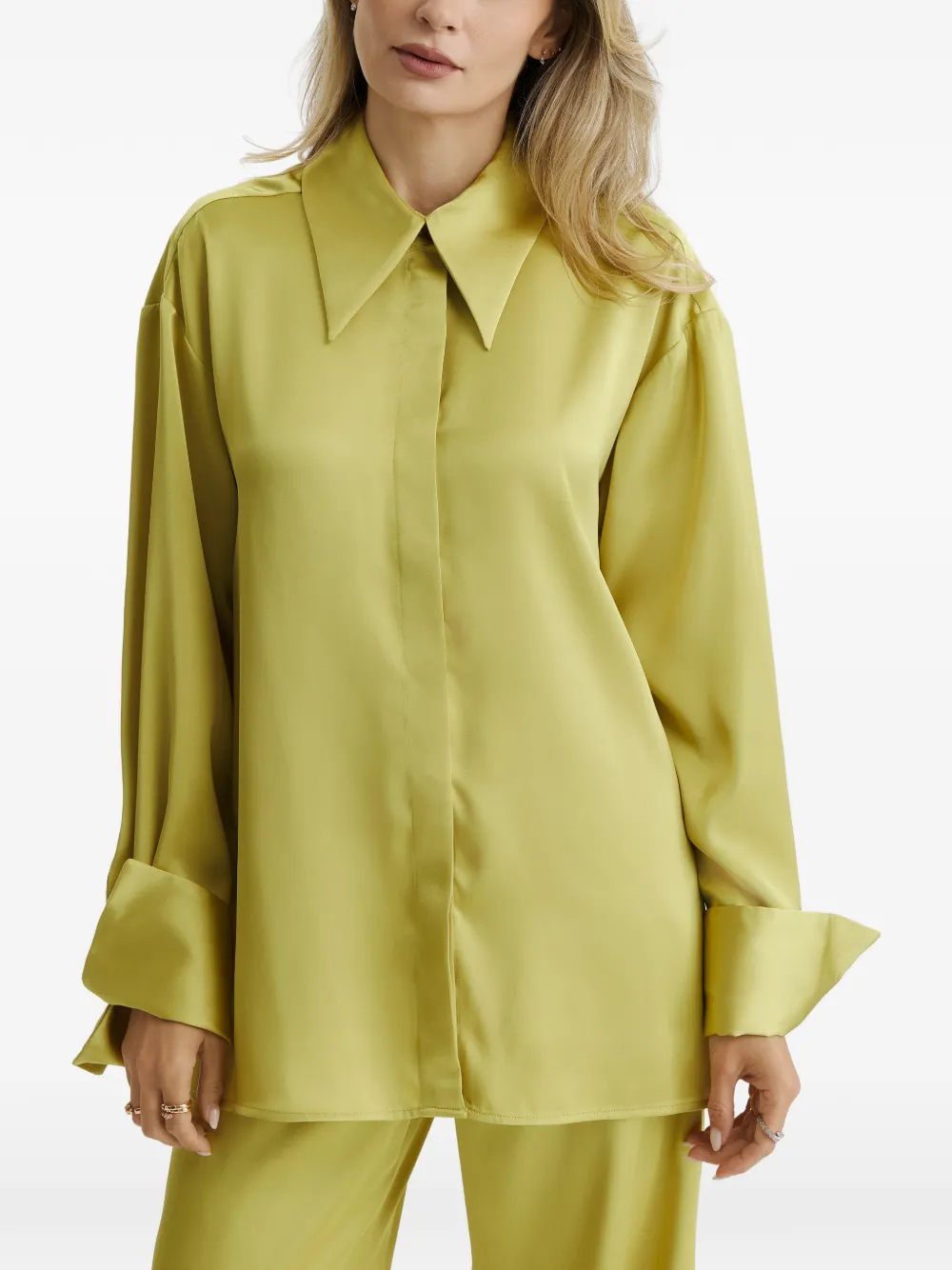 CuAnna Zijden pyjama Groen