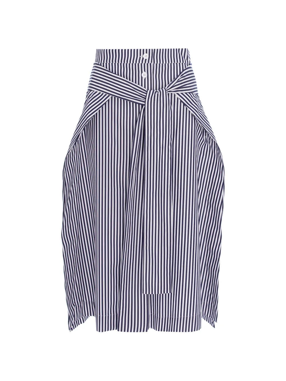 CuAnna Leea striped tie-waist skirt - Blu