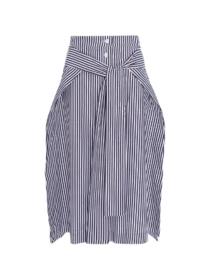 Sacai ストライプ スカート | ブルー | FARFETCH JP
