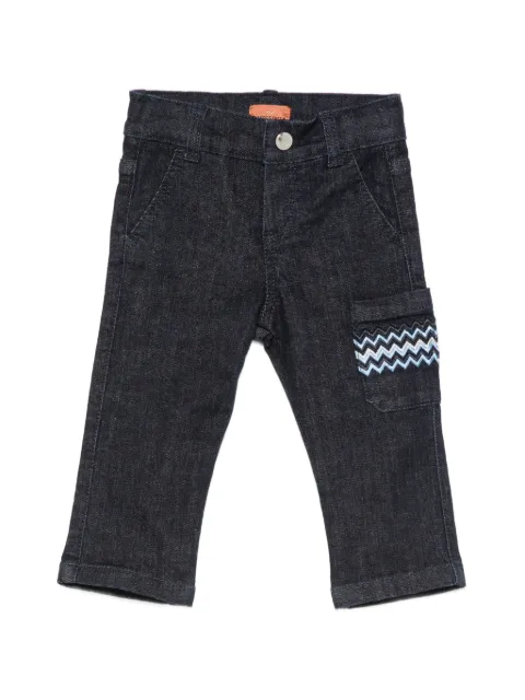 Missoni Kids zigzag-embroidered jeans