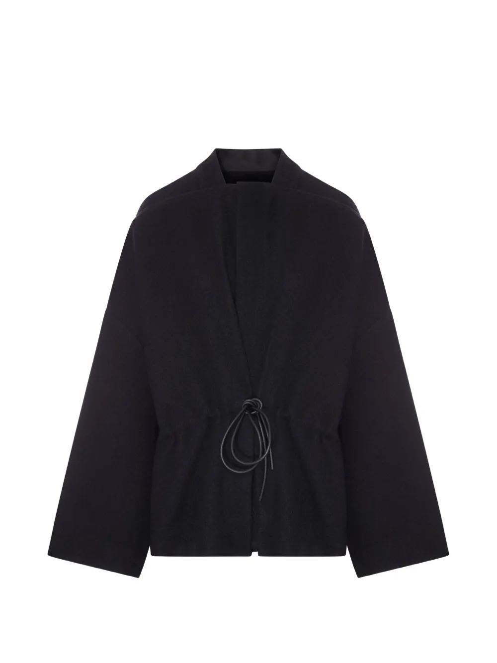Rick Owens drawstring-waist wool jacket - Nero