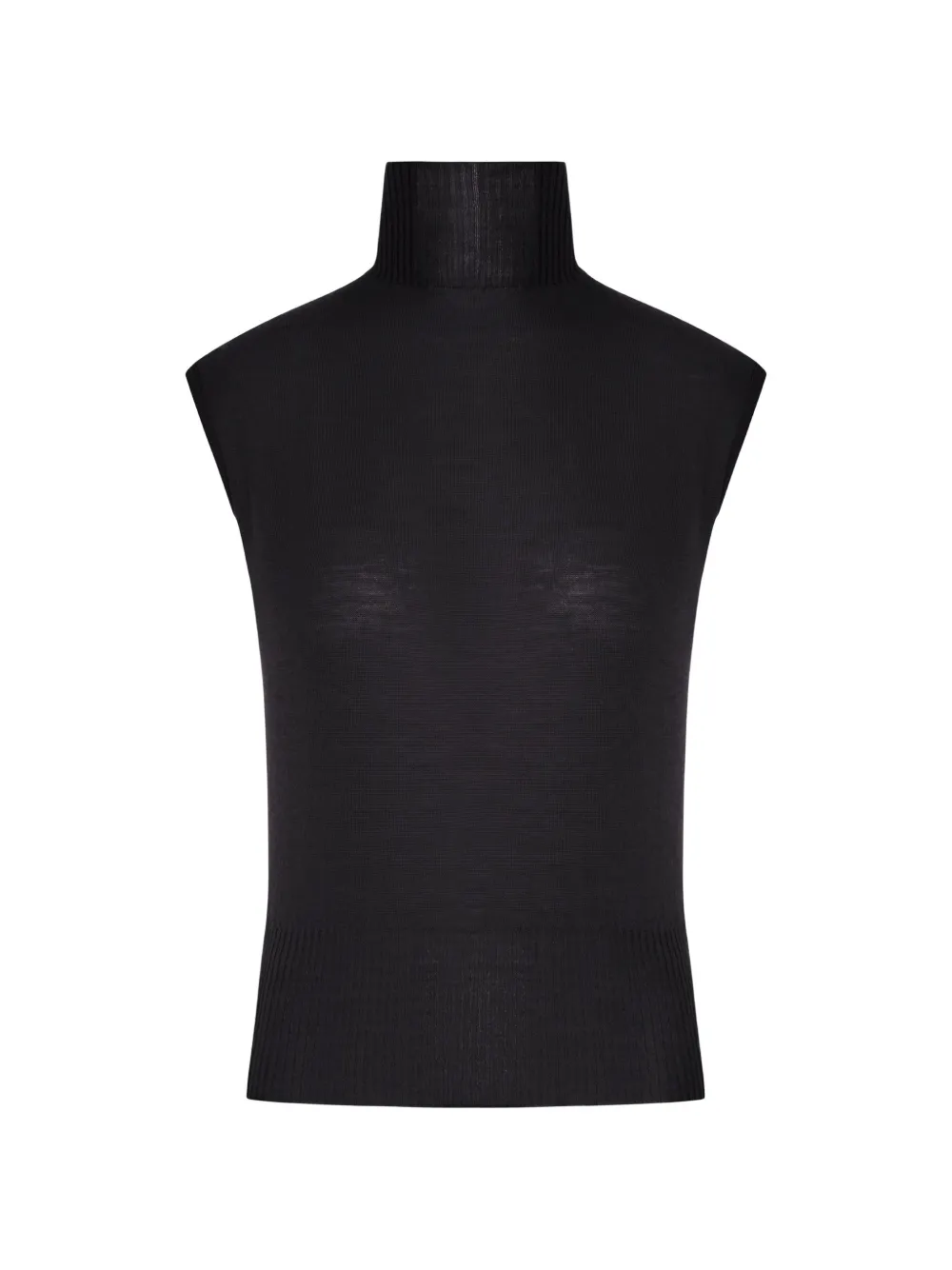 Rick Owens Ribgebreide top Zwart