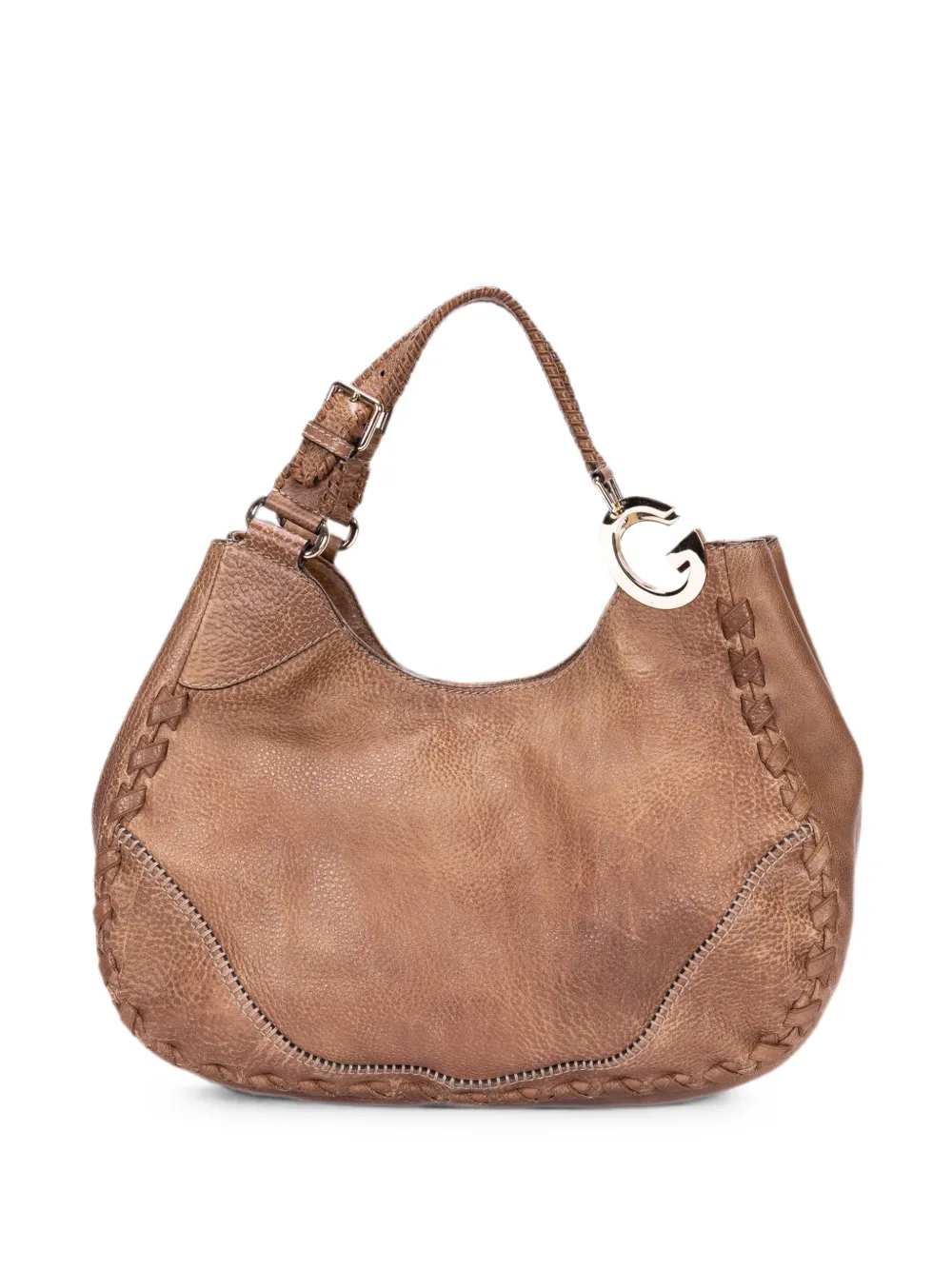 Gucci Pre-Owned Charlotte whipstitch shoulder bag - Marrone