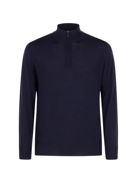 Canali half-zip knitted sweater