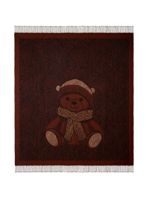 ETRO HOME teddy bear jacquard blanket