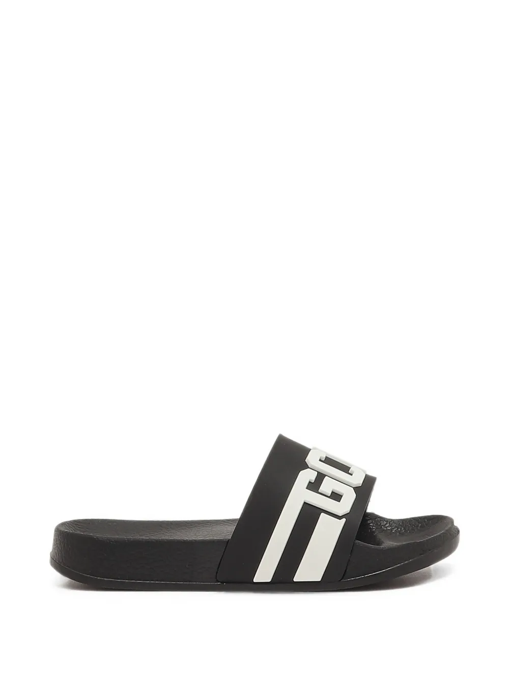 Gcds Kids logo-appliqué slides - Nero