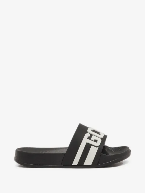 Gcds Kids logo-appliqué slides