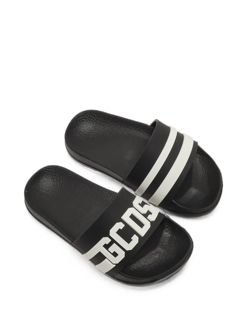 Gcds Kids logo-appliqué slides Zwart