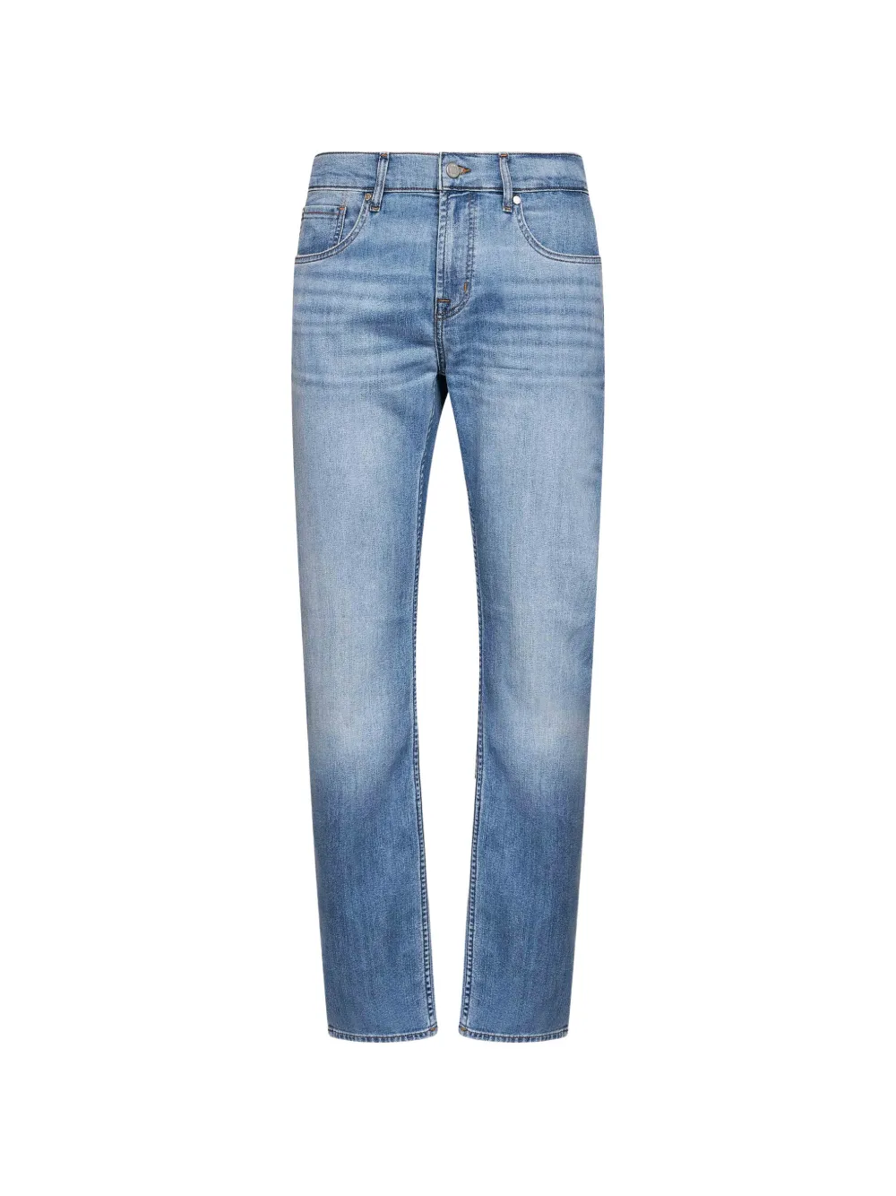 7 For All Mankind faded-effect whiskered jeans - Blu