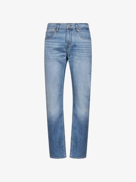 7 For All Mankind faded-effect whiskered jeans