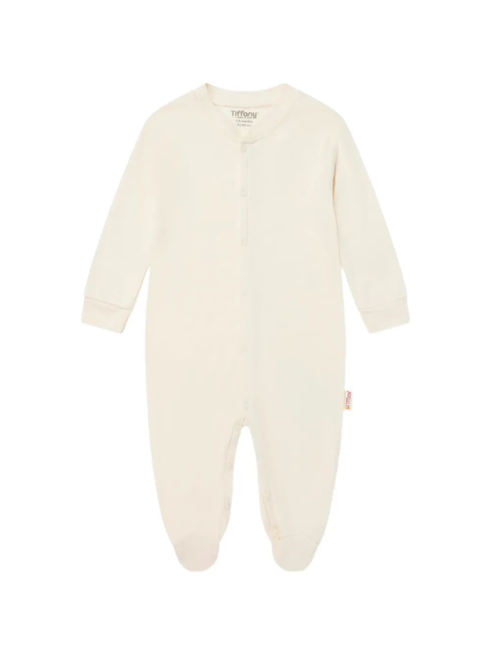 TIFFANY KIDS Romper met drukknoop en voetjes Beige