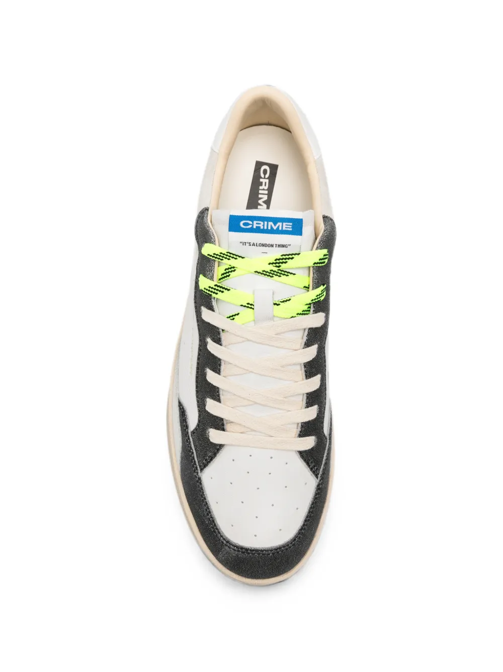 Crime London Chelsea panelled leather sneakers Wit