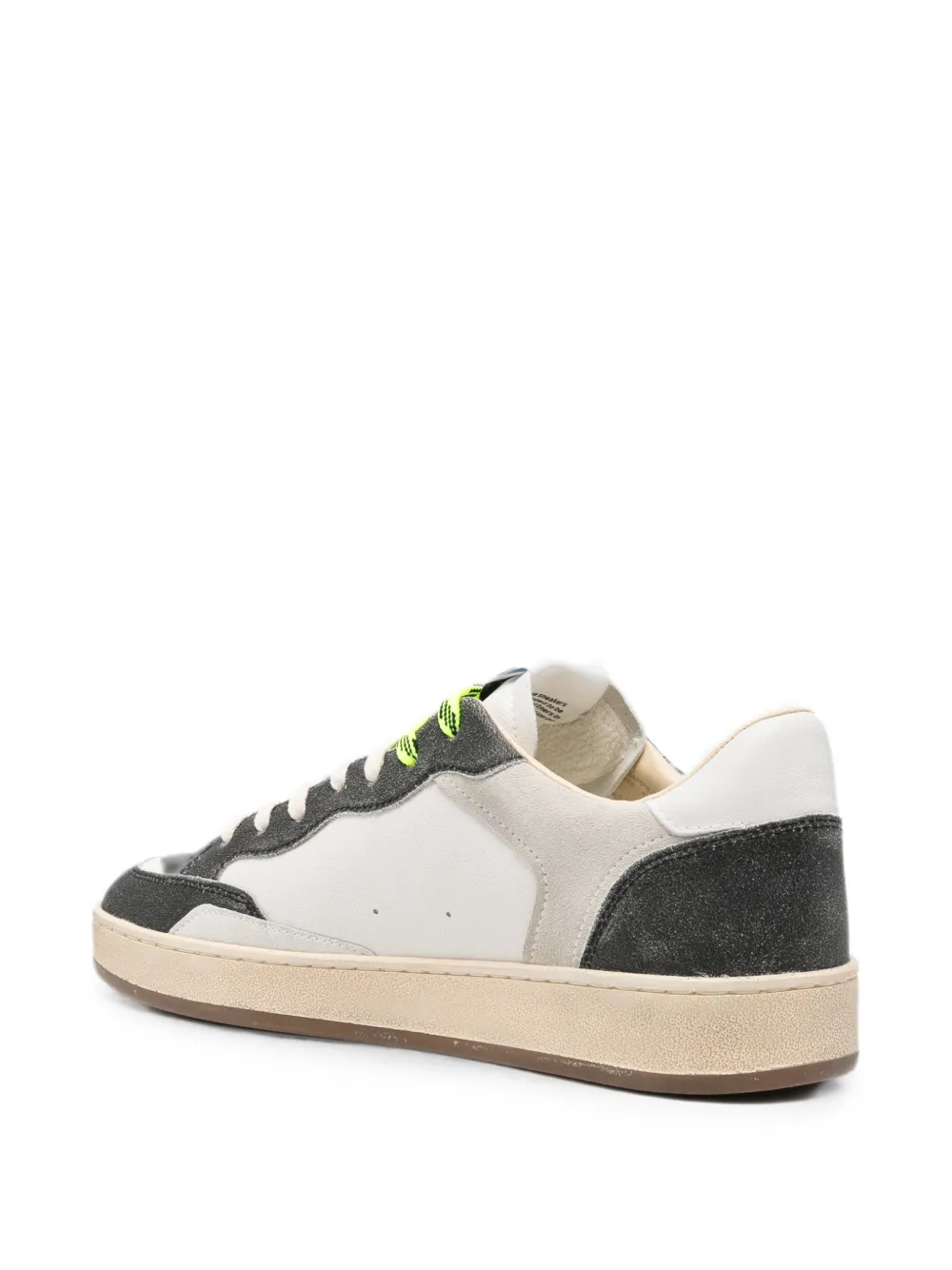 Crime London Chelsea panelled leather sneakers Wit