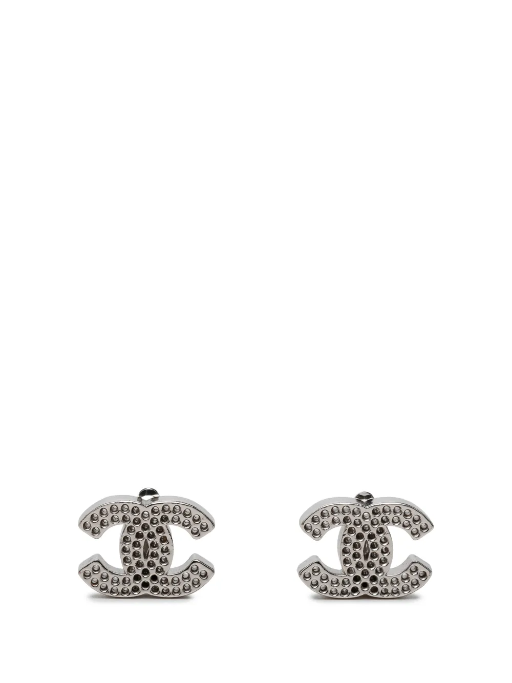 CHANEL Pre-Owned Orecchini a clip CC 2003 - Argento