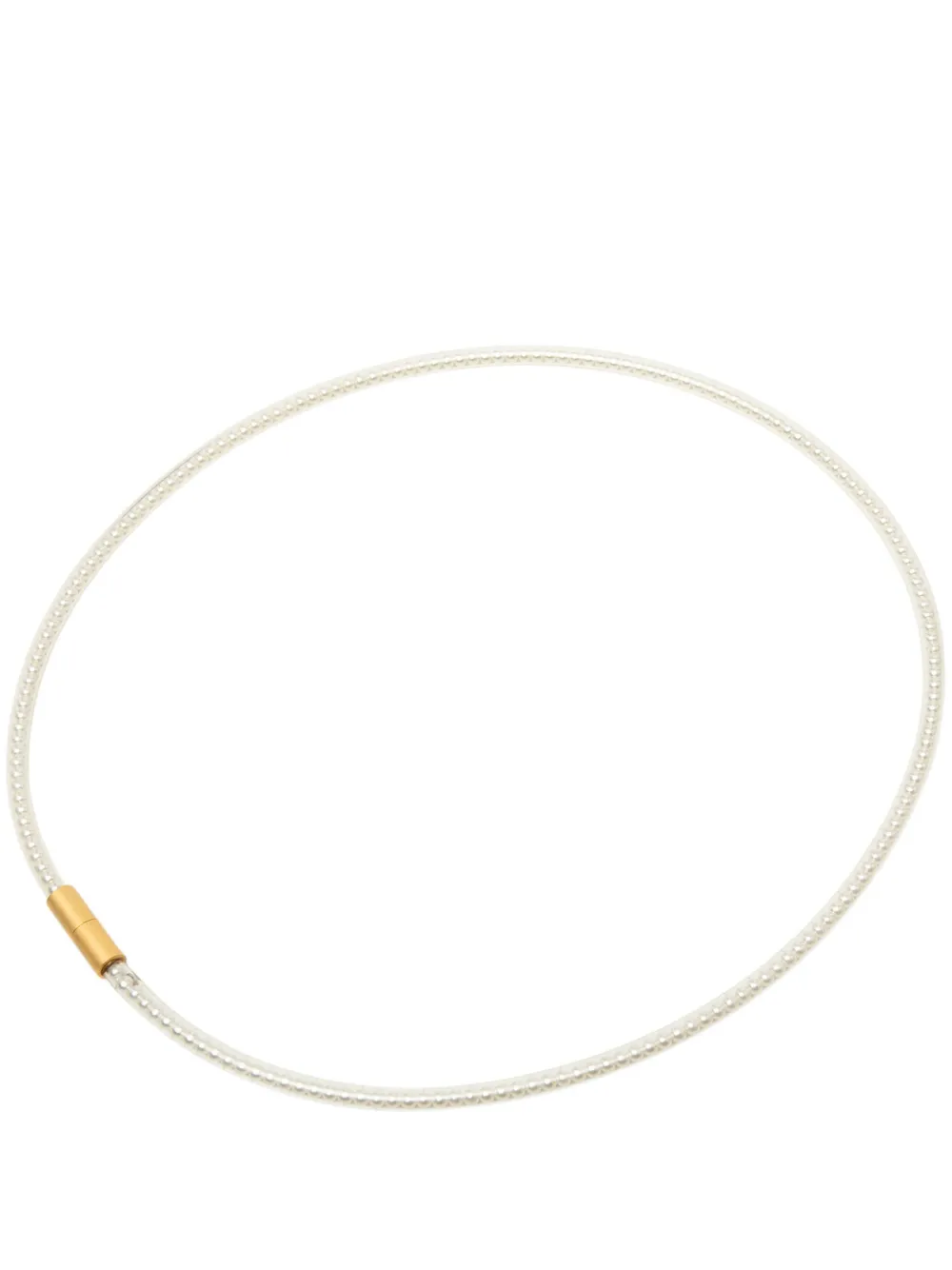 CHANEL Pre-Owned Choker placcato oro con finte perle 2000 - Bianco