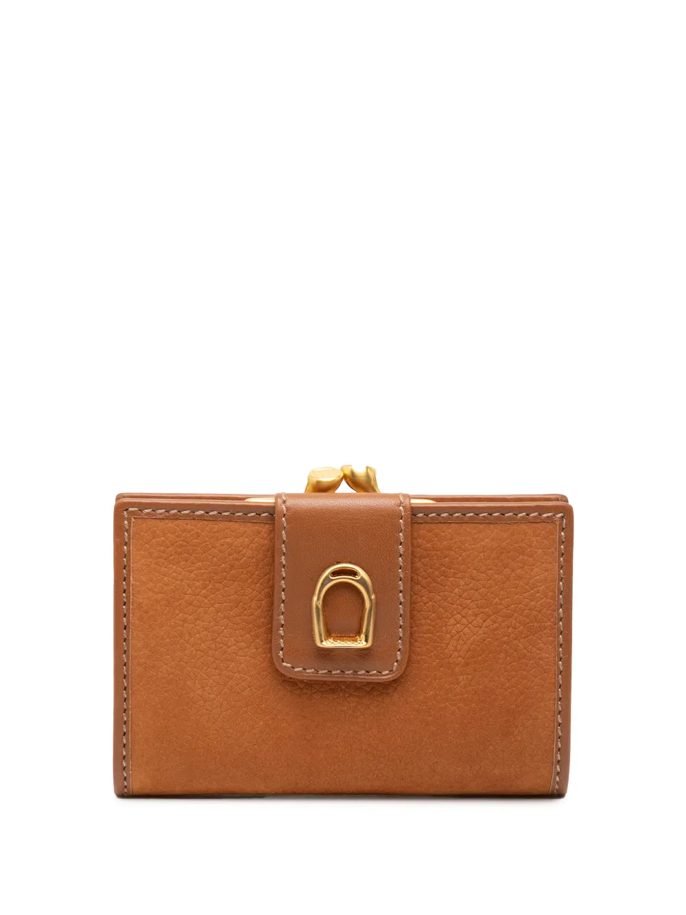 Gucci Pre-Owned Portafoglio Kisslock in nabuk XX secolo - Marrone