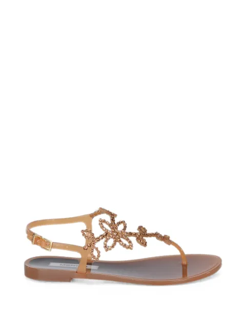 MENGHI crystal-embellished floral-detail sandals