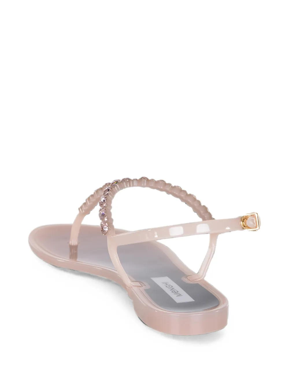 MENGHI crystal-embellished slingback sandals Wit