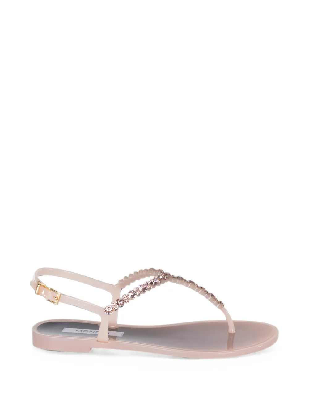 MENGHI crystal-embellished slingback sandals Wit