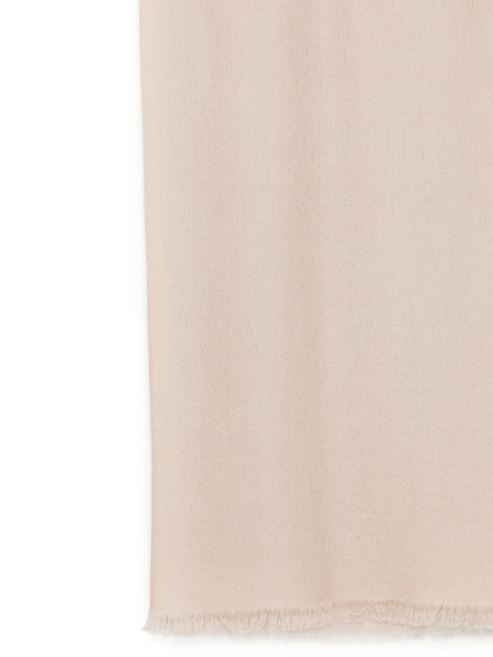 N.Peal Pashmina sjaal met franje Beige