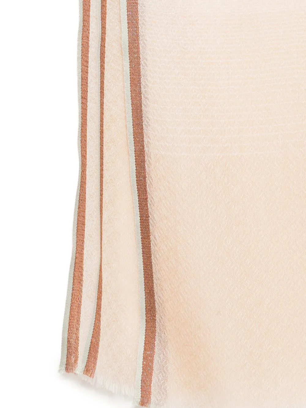 N.Peal Pashmina sjaal met afwerking Bruin
