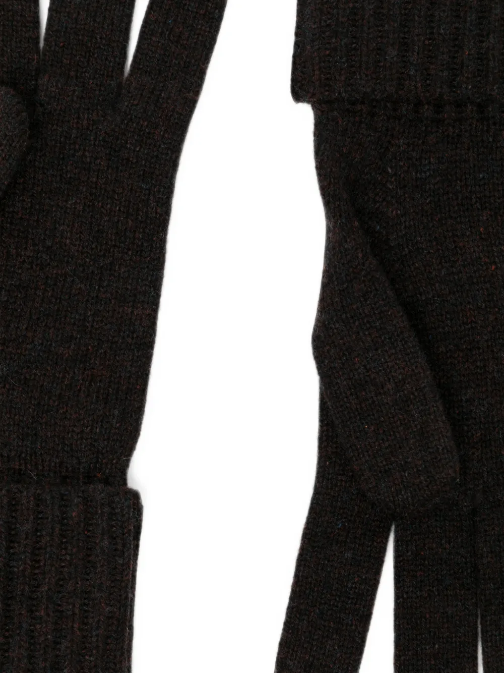 N.Peal Handschoenen met geribbelde afwerking Zwart