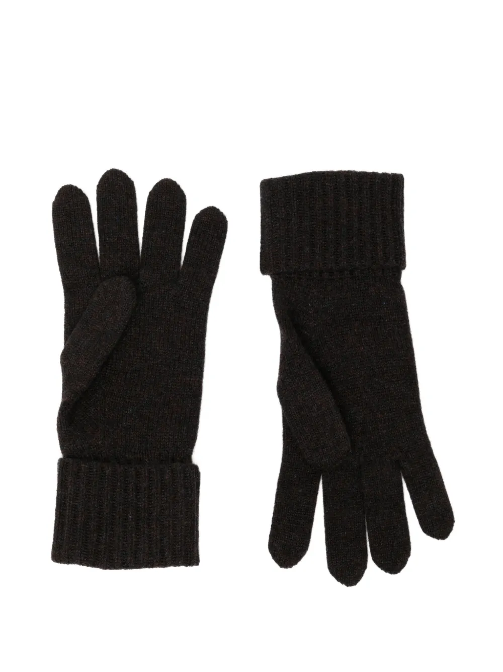 N.Peal Handschoenen met geribbelde afwerking Zwart