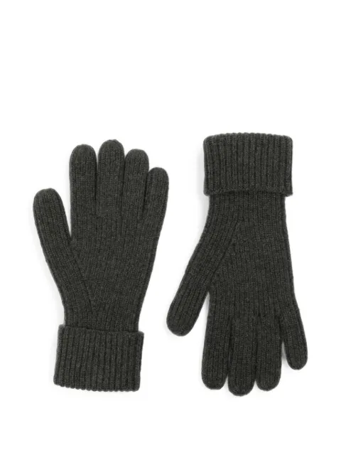 N.Peal ribbed-knit cashmere gloves