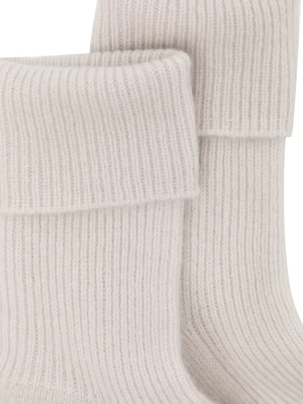 N.Peal Ribgebreide sokken Beige
