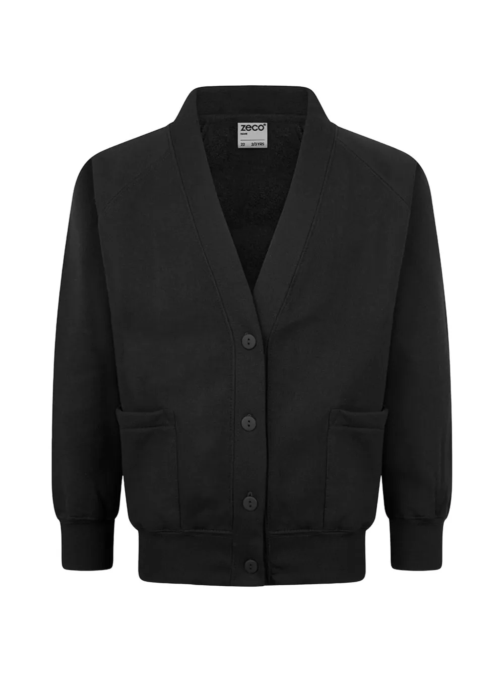 Zeco Schoolwear kids button-up cardigan - Nero