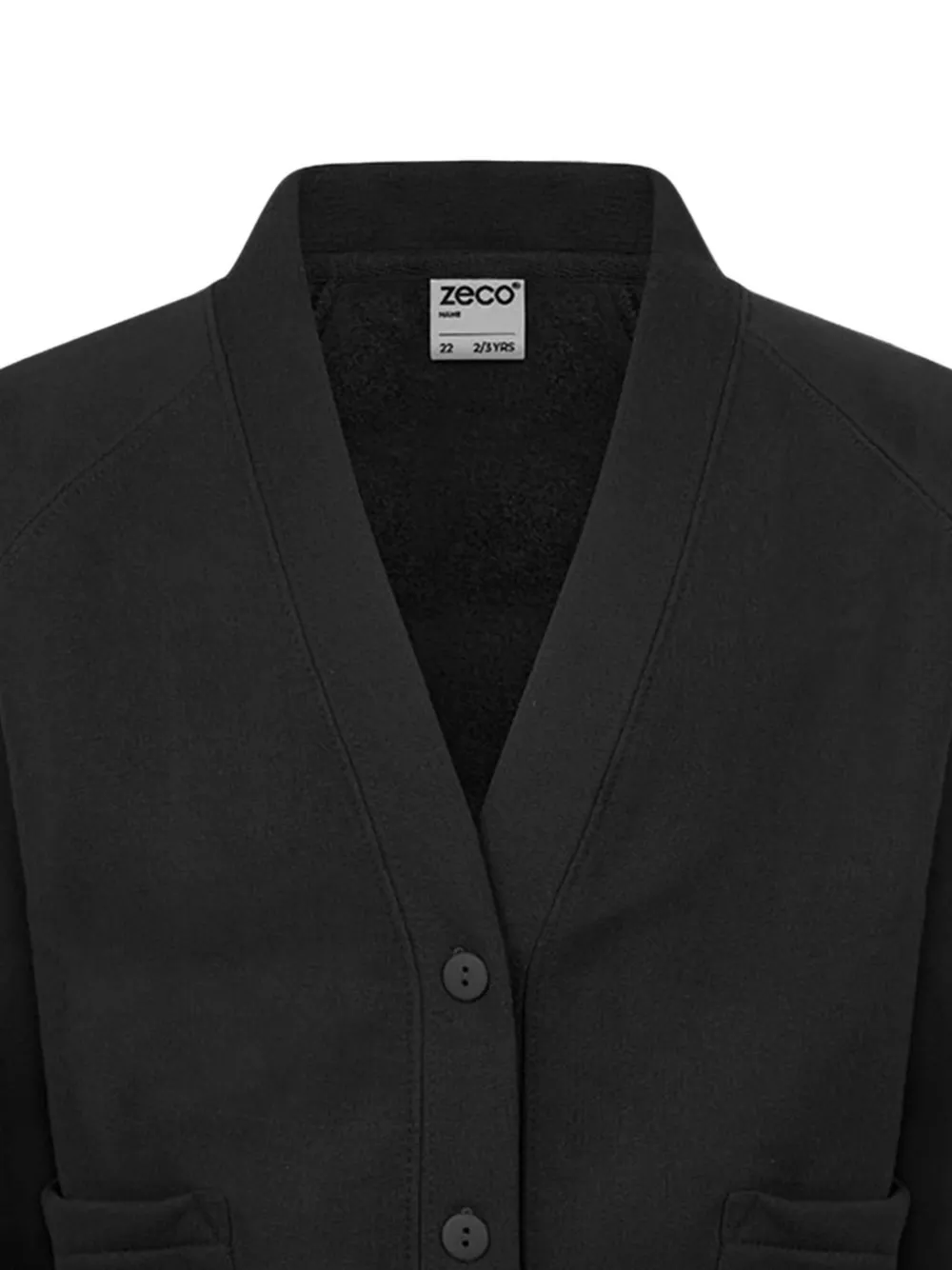 Zeco Schoolwear kids Button-up vest Zwart