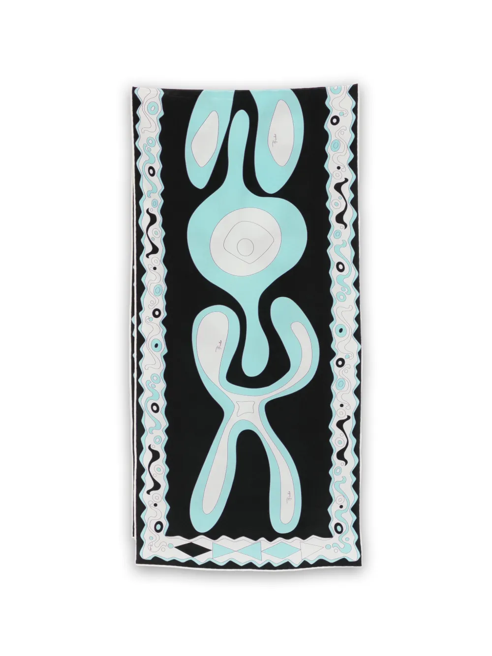 Pre-owned Pucci 2000s Abstract-print Scarf In Black