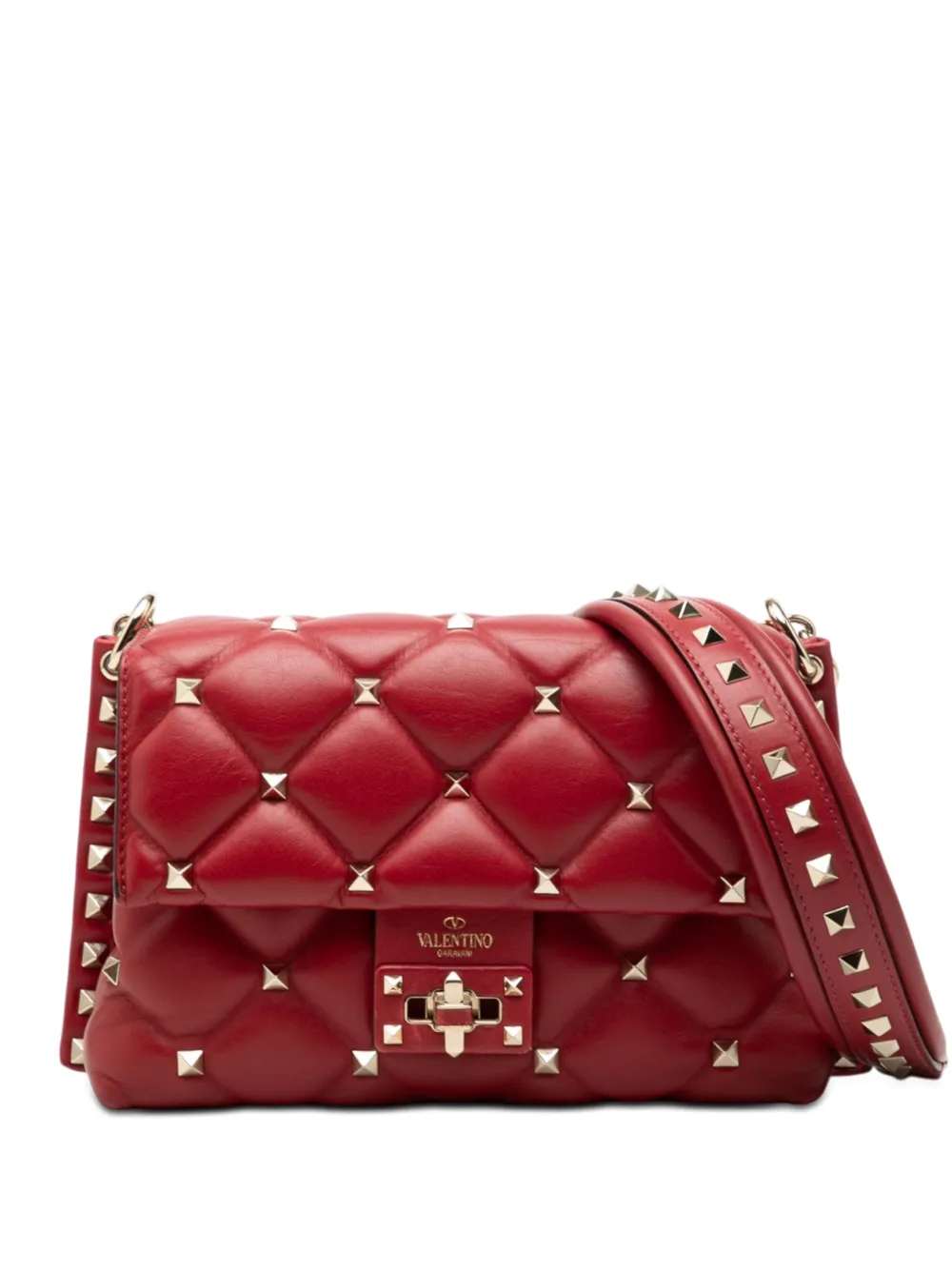 Valentino Garavani Pre-Owned Borsa a tracolla Nappa Candystud 2017-2020 - Rosso