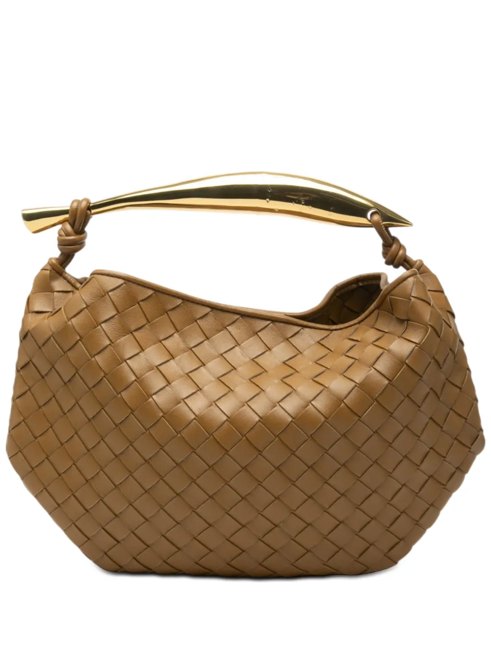 Bottega Veneta Pre-Owned Borsa a tracolla Intrecciato Sardine Baby in pelle di agnello 2012-2026 - Marrone