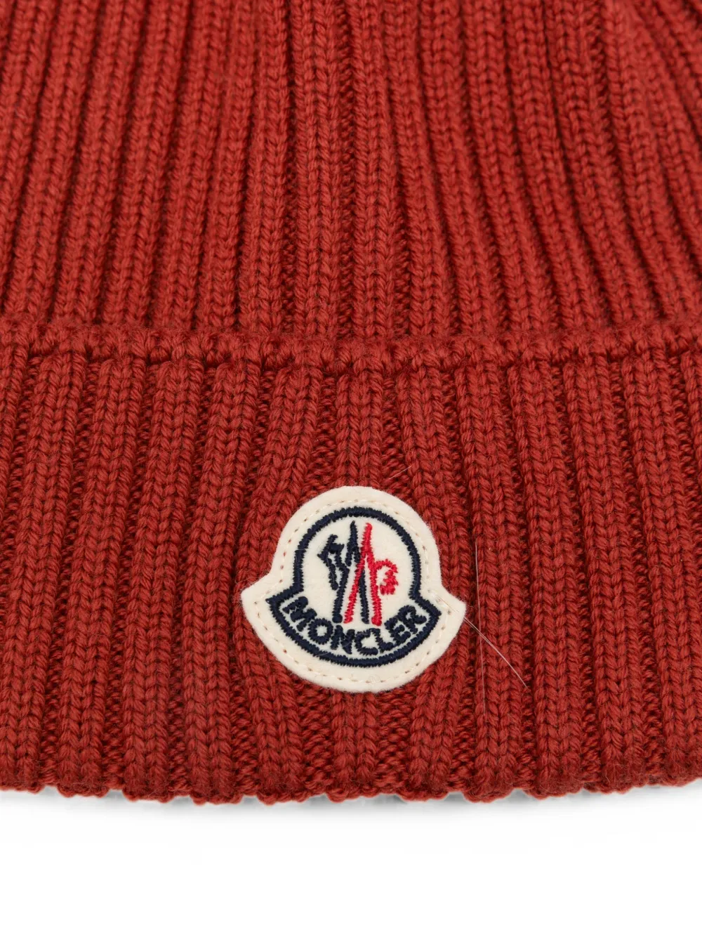 Moncler Enfant Muts met logopatch Rood