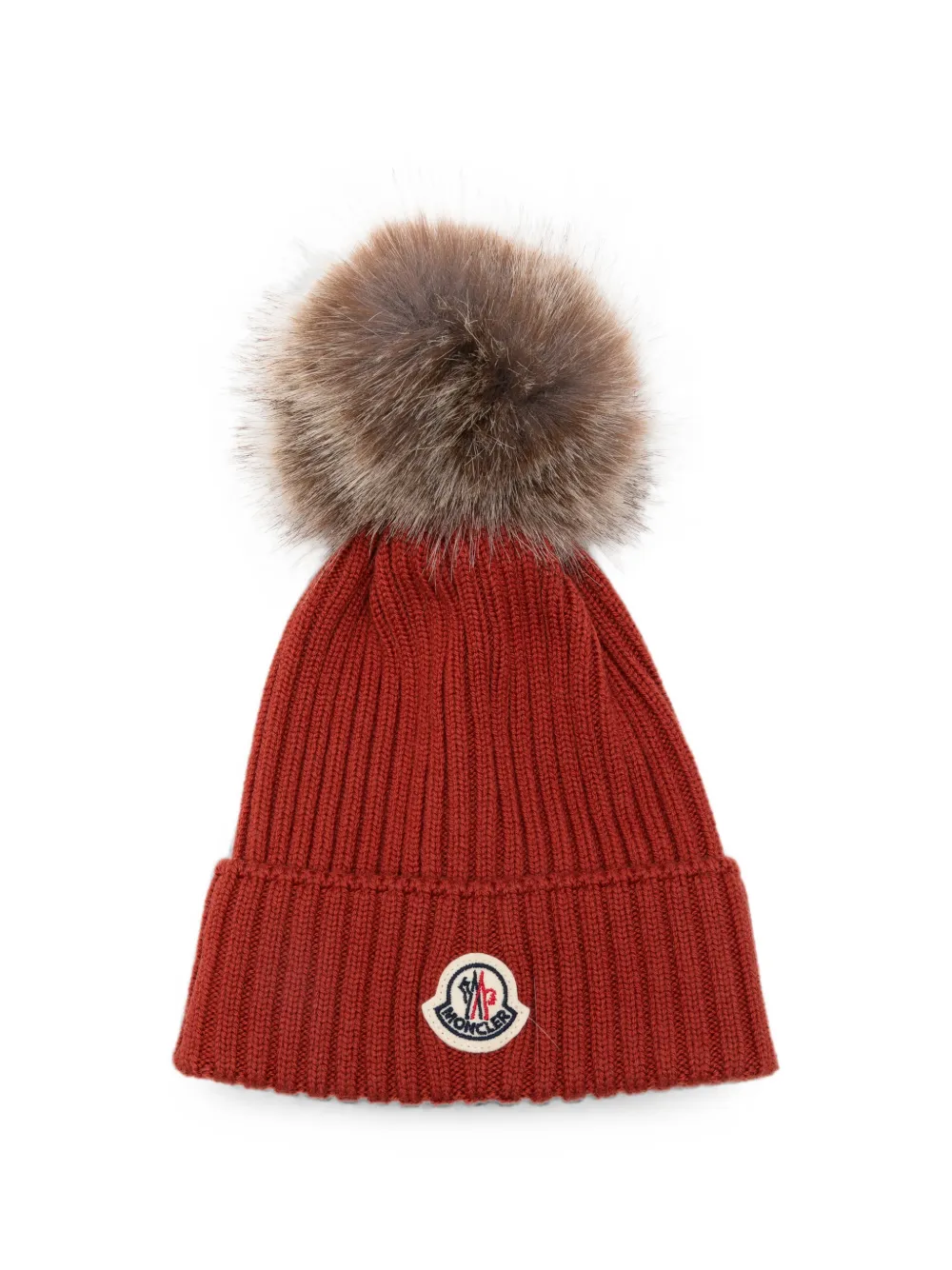 Moncler Enfant Muts met logopatch Rood