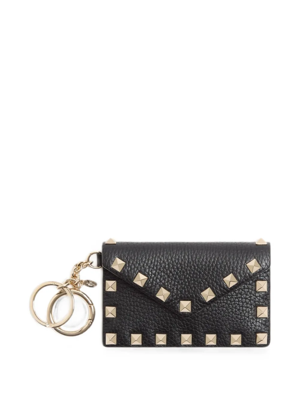 Valentino Garavani Rockstud charm in grainy calfskin - Schwarz