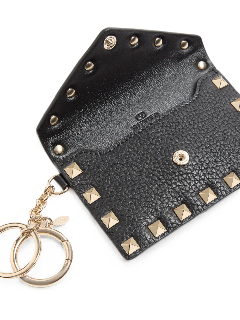 Valentino Garavani Rockstud bedel van korrelig kalfsleer Zwart