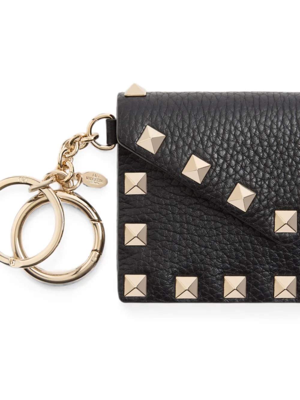Valentino Garavani Rockstud bedel van korrelig kalfsleer Zwart