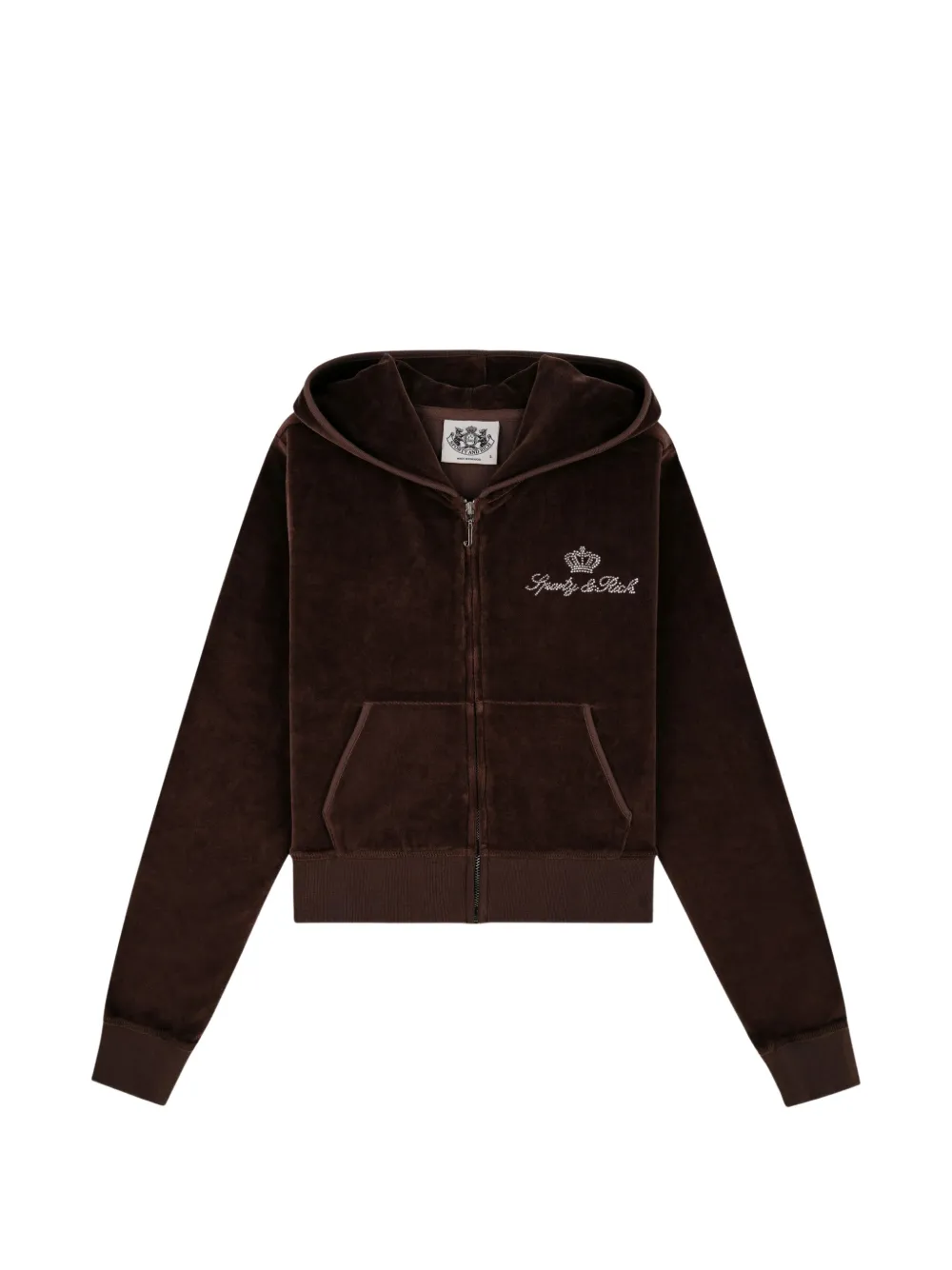 Juicy Couture x S&R crystal-embellished hoodie - Brown