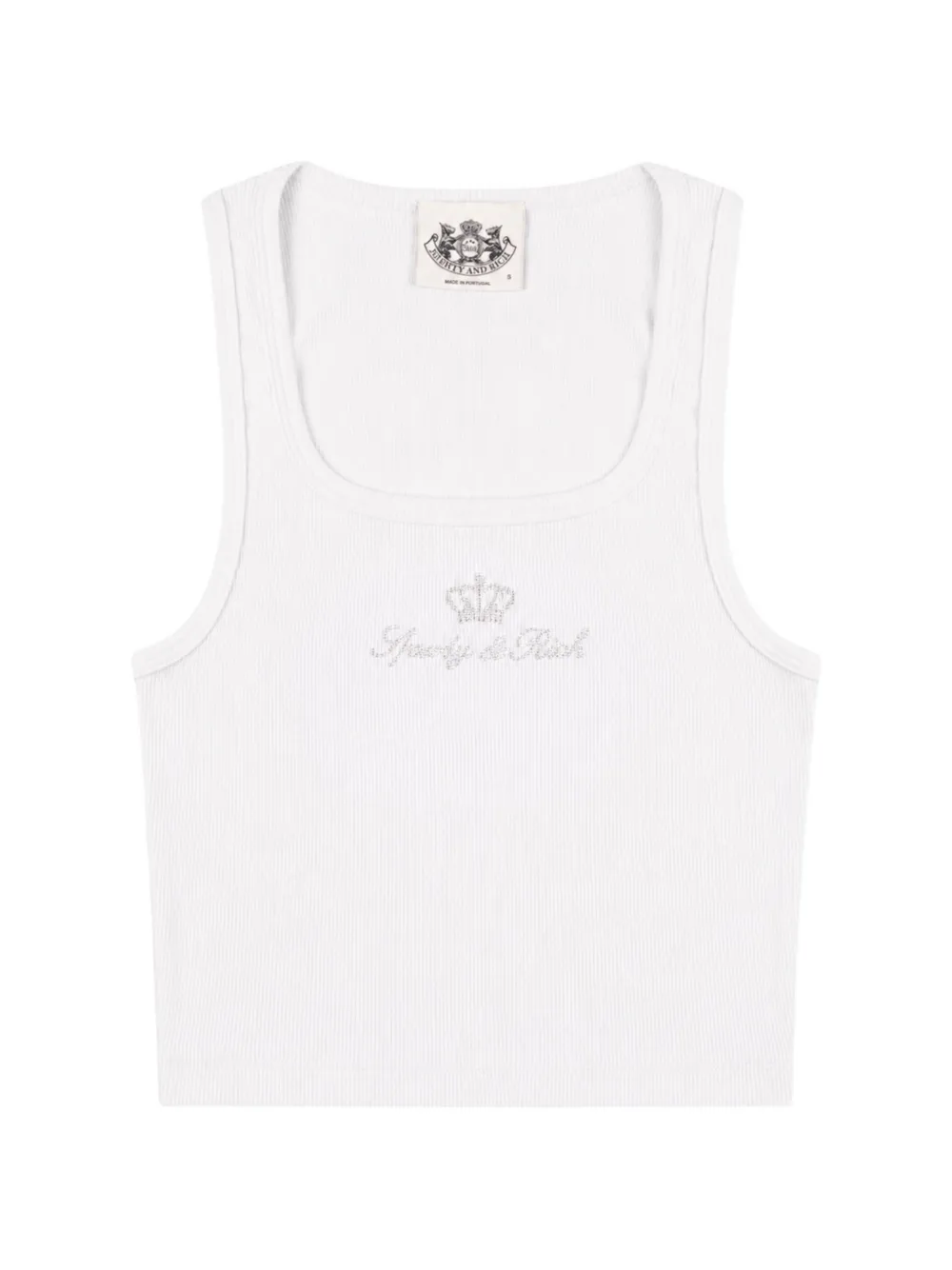Juicy Couture x S&R ribbed top - Bianco