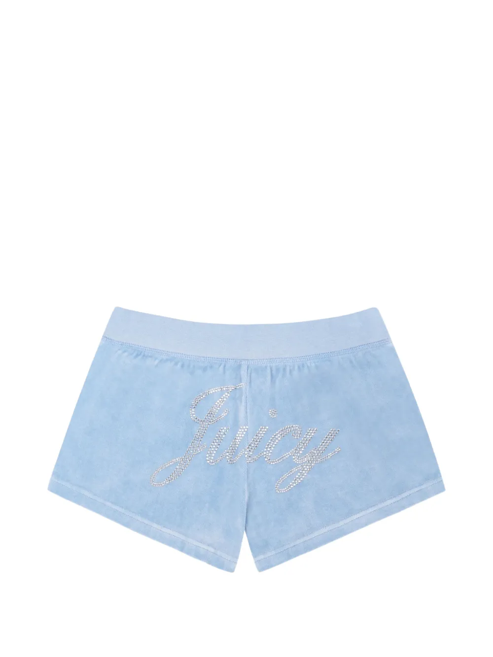 Juicy Couture x S&R mini-shorts verfraaid met kristallen Blauw