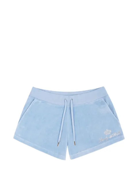 Juicy Couture shorts con detalles de cristal en colaboración con S&R