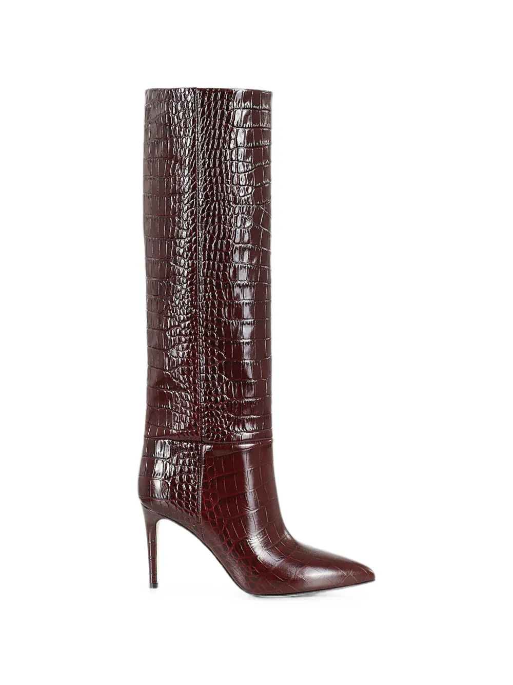 Paris Texas crocodile-effect knee-high boots Rood
