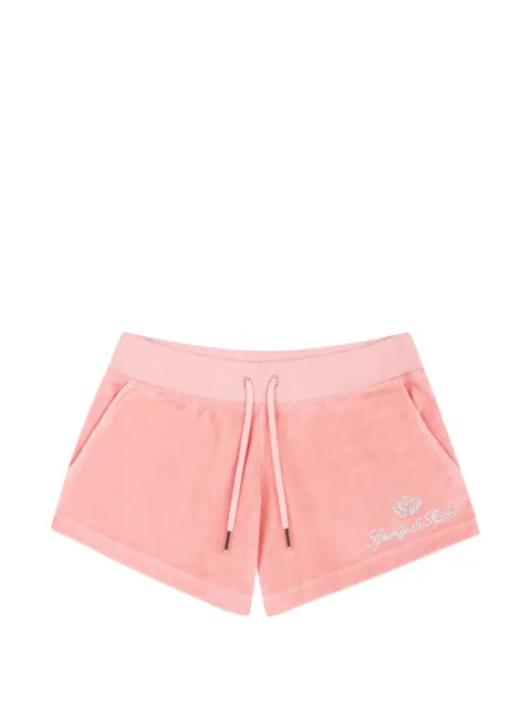 Juicy Couture x S&R crystal-embellished mini shorts