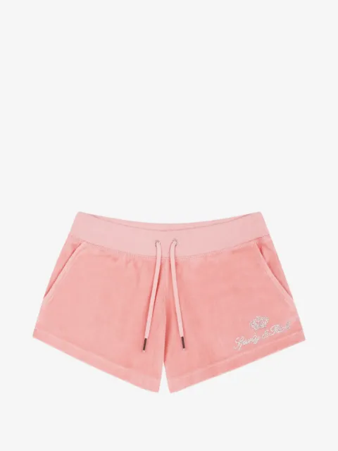 Juicy Couture x S&R crystal-embellished mini shorts