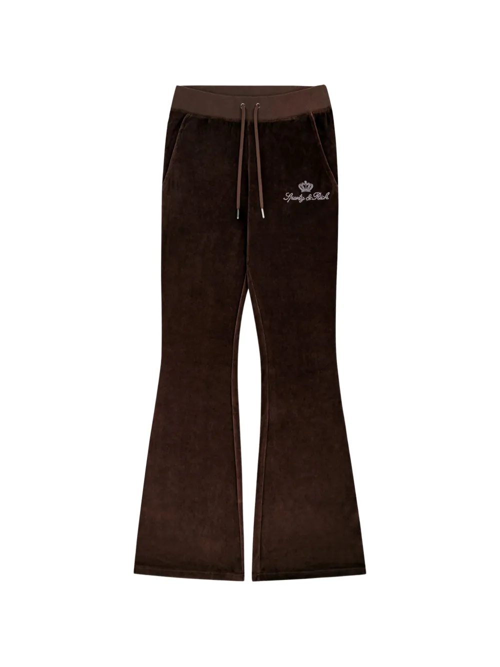 Juicy Couture x S&R crystal-embellished flared trousers - Braun