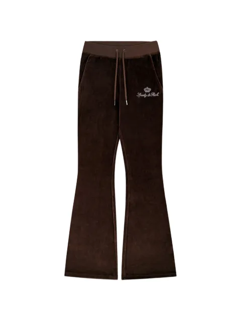 Juicy Couture pantalones acampanados con detalles de cristal en colaboración con S&R