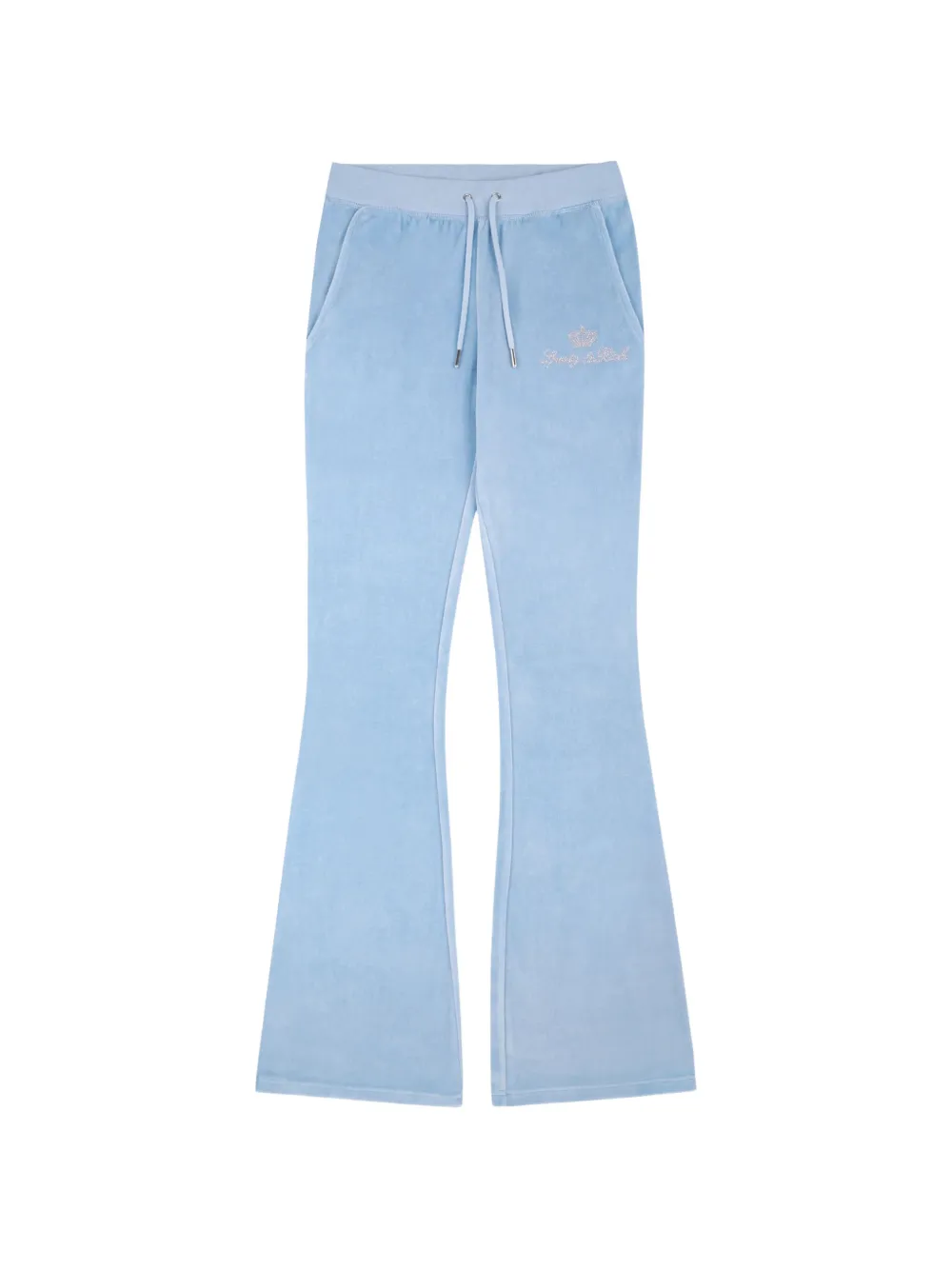 Juicy Couture x S&R crystal-embellished flared trousers - Blau